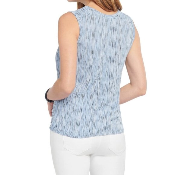 Nic+Zoe Mottled Stripe Twist Hem Sweater Tank - Picture 2 of 3